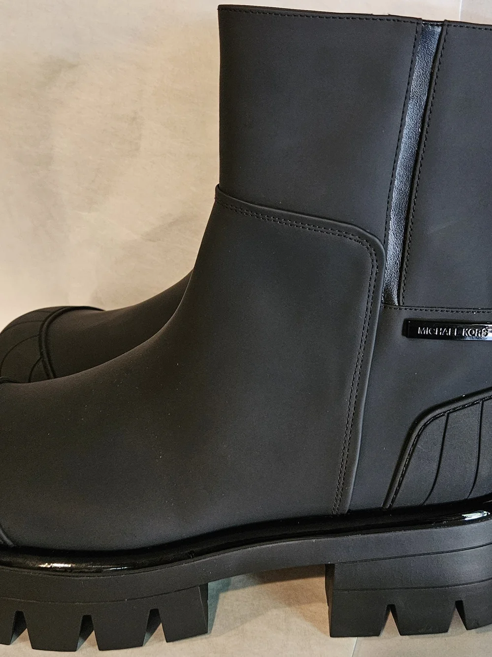 Michael Kors Women's SydrMichael Kors Black Chunky Sole Ankle Boot - Women's 8.